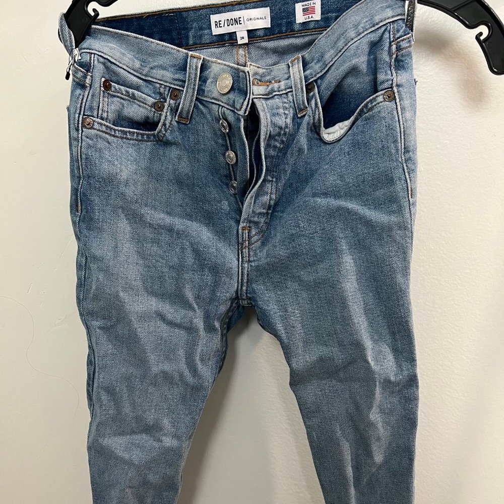 NWOT RE/DONE Originals High Rise Ankle Crop Light 24